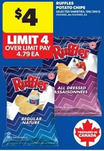 Real Canadian Superstore Ruffles potato chips offer