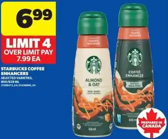 Real Canadian Superstore Starbucks coffee enhancers offer