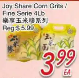 Foody Mart Joy Share Corn Grits / Fine Serie 4Lb offer