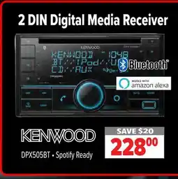 2001 Audio Video DPX505BT Spotify Ready 2 DIN Digital Media Receiver offer