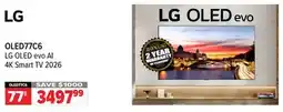 2001 Audio Video OLED77C6 LG OLED evo AI 4K Smart TV 2026 offer