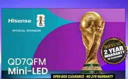 2001 Audio Video QD7QFM 65 Hisense Mini-LED Tv offer