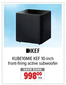 2001 Audio Video KUBE10MIE KEF 10-inch front-firing active subwoofer offer