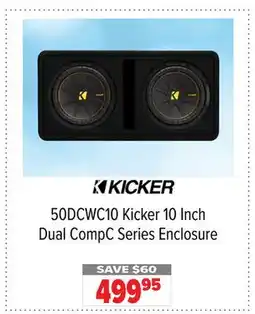 2001 Audio Video 50DCWC10 Kicker 10 Inch Dual CompC Series Enclosure offer