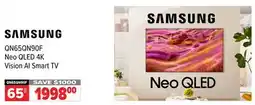 2001 Audio Video QN65QN90F 65 SAMSUNG Neo QLED 4K Vision AI Smart TV offer