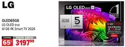 2001 Audio Video OLED65G6 LG OLED evo AI G6 4K Smart TV 2026 65 offer