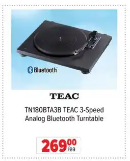 2001 Audio Video TN180BTA3B TEAC 3-Speed Analog Bluetooth Turntable offer