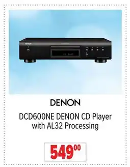 2001 Audio Video DCD600NE DENON CD Player with AL32 Processing offer
