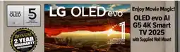 2001 Audio Video LG OLED Evo AI G5K Smart TV 2025 55 offer