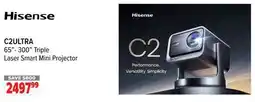 2001 Audio Video C2ULTRA Hisense 65° - 300° Triple Laser Smart Mini Projector offer