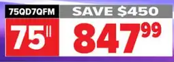 2001 Audio Video 75QD7QFM HISENSE 75 MINI-LED 144HZ 600 NIT offer
