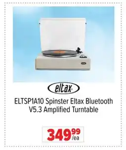 2001 Audio Video ELTSP1A10 Spinster Eltax Bluetooth V5.3 Amplified Turntable offer
