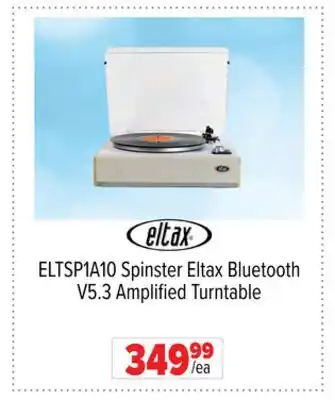 2001 Audio Video ELTSP1A10 Spinster Eltax Bluetooth V5.3 Amplified Turntable offer