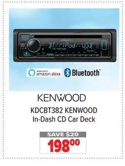 2001 Audio Video KDCBT382 KENWOOD In-Dash CD Car Deck offer