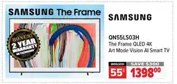 2001 Audio Video QN55LS03H The Frame QLED 4K Art Mode Vision AI Smart TV offer