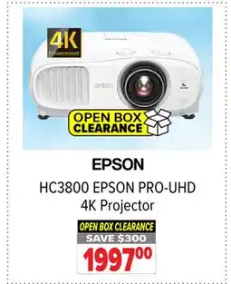 2001 Audio Video HC3800 EPSON PRO-UHD 4K Projector offer