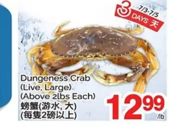 T&T Supermarket DUNGENESS CRAB offer