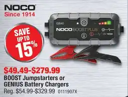 PartSource BOOST Jumpstarters or GENIUS Battery Chargers offer