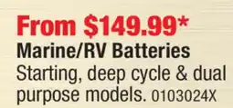 PartSource Marine/RV Batteries offer