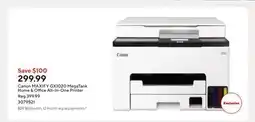 Staples Canon MAXIFY GX1020 MegaTank Home & Office All-In-One Printer offer
