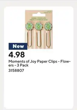 Staples Moments of Joy Paper Clips - Flowers offer