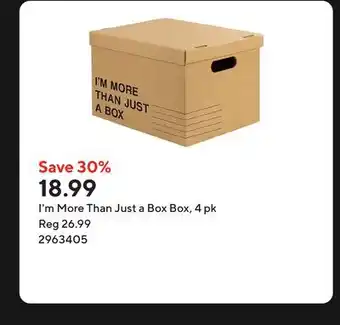 Staples I'm More Than Just a Box Box offer