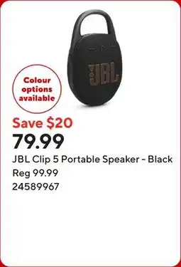 Staples JBL Clip 5 Portable Speaker - Black offer