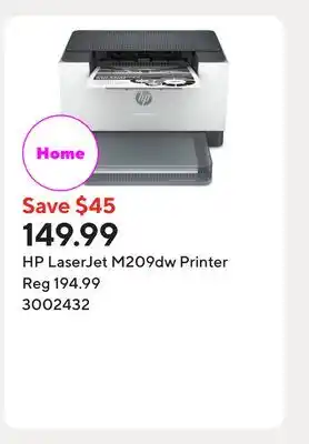 Staples HP LaserJet M209dw Printer offer