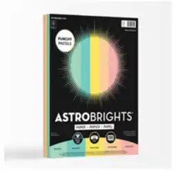 Staples Astrobrights 24lb Cover Paper - Punchy Pastel 5-Colour - 200 Sheets offer