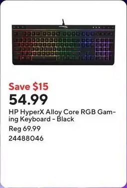 Staples HP HyperX Alloy Core RGB Gaming Keyboard - Black offer