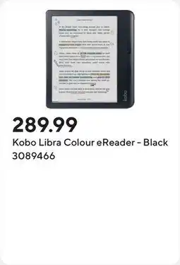 Staples Kobo Libra Colour eReader - Black offer