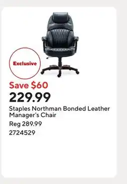 Staples Staples Northman Bonded Leather Manager's Chair offer