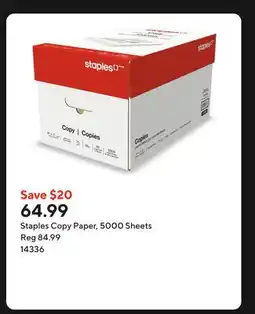 Staples Staples Copy Paper, 5000 Sheets offer