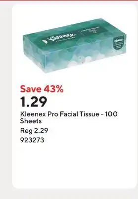 Staples Kleenex Pro Facial Tissue - 100 Sheets offer