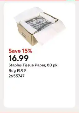 Staples Staples Tissue Paper offer