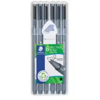 Staples Staedtler Triplus Fineliner Pens, Black offer