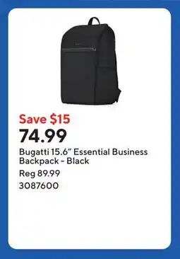 Staples Bugatti 15.6 Essential Business Backpack - Black offer