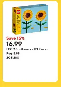 Staples LEGO Sunflowers - 191 Pieces offer