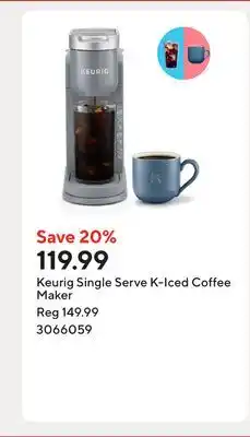 Staples Keurig Single Serve K-Iced Coffee Maker offer