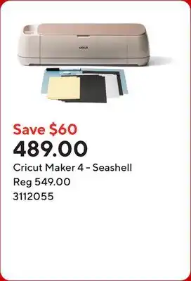 Staples Cricut Maker 4 - Seashell offer