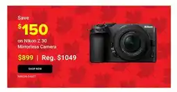 Visions Electronics Nikon Z 30 Mirrorless Camera offer