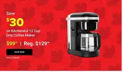 Visions Electronics KitchenAid 12 Cup Drip Coffee Maker offer