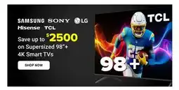 Visions Electronics Save up to $2500 on Supersized 98+ 4K Smart TVs offer