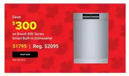 Visions Electronics Bosch 800 Series Smart Built-In Dishwasher offer