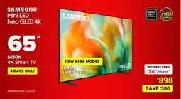 Visions Electronics SAMSUNG Mini LED Neo QLED 4K 65 M80H 4K Smart TV offer