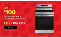 Visions Electronics Samsung 6.3 cu. ft. Freestanding Electric Range offer