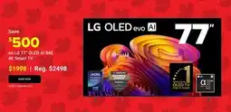 Visions Electronics LG 77 OLED AI B6E 4K Smart TV offer