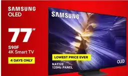 Visions Electronics SAMSUNG OLED 77 S90F 4K Smart TV offer