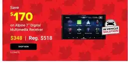 Visions Electronics Alpine 7 Ultra-Shallow Digital Multimedia Receiver offer