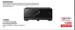 Visions Electronics Yamaha 7.2 Channel Avantage Home Theatre Receiver offer